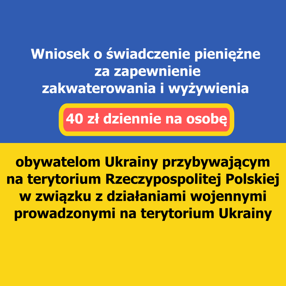 Aktualizacja wzoru wniosku o wypłatę świadczenia za zakwaterowanie uchodźców