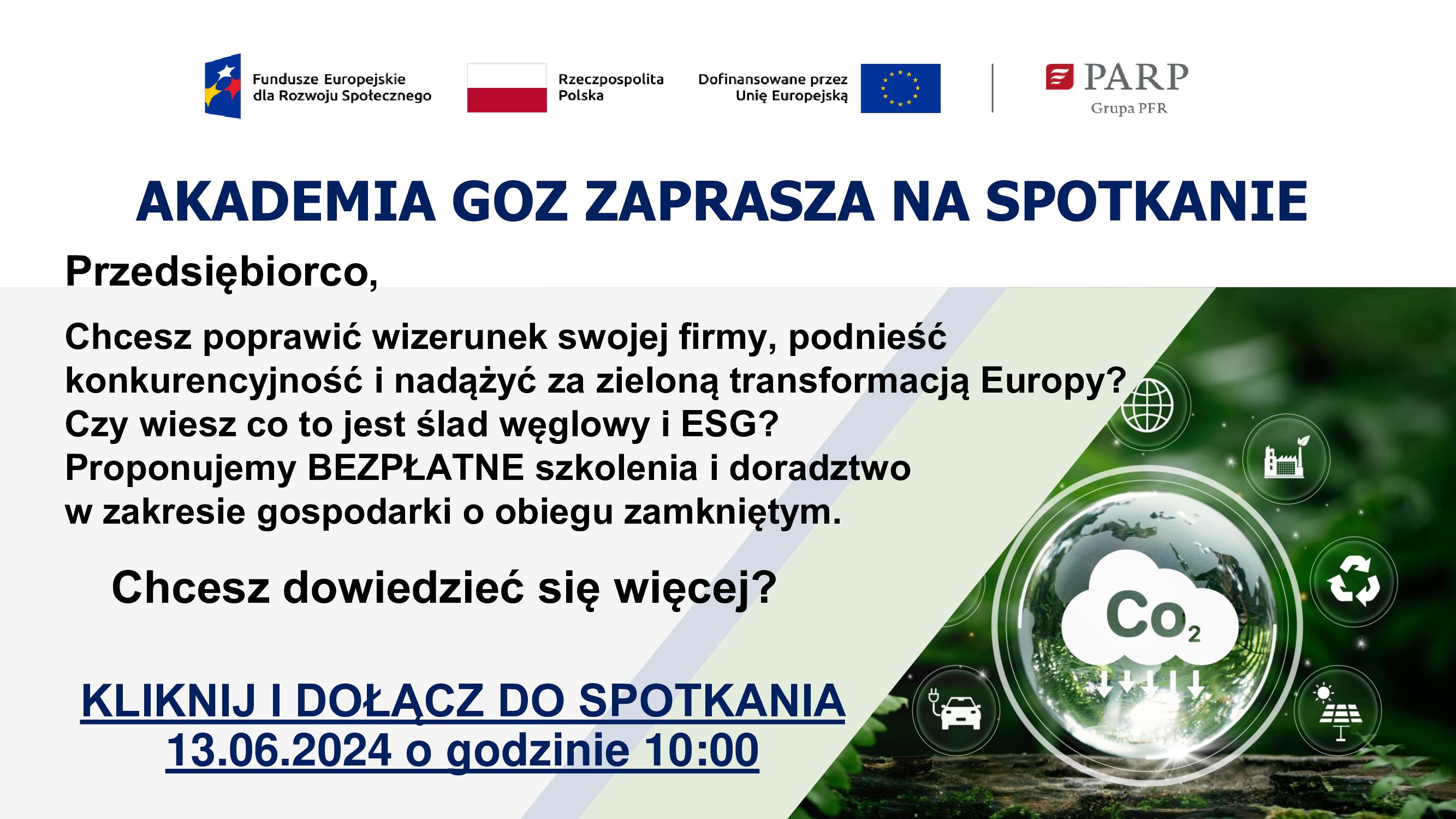 Zaproszenie dla przedsiębiorców do udziału w projekcie Akademia GOZ