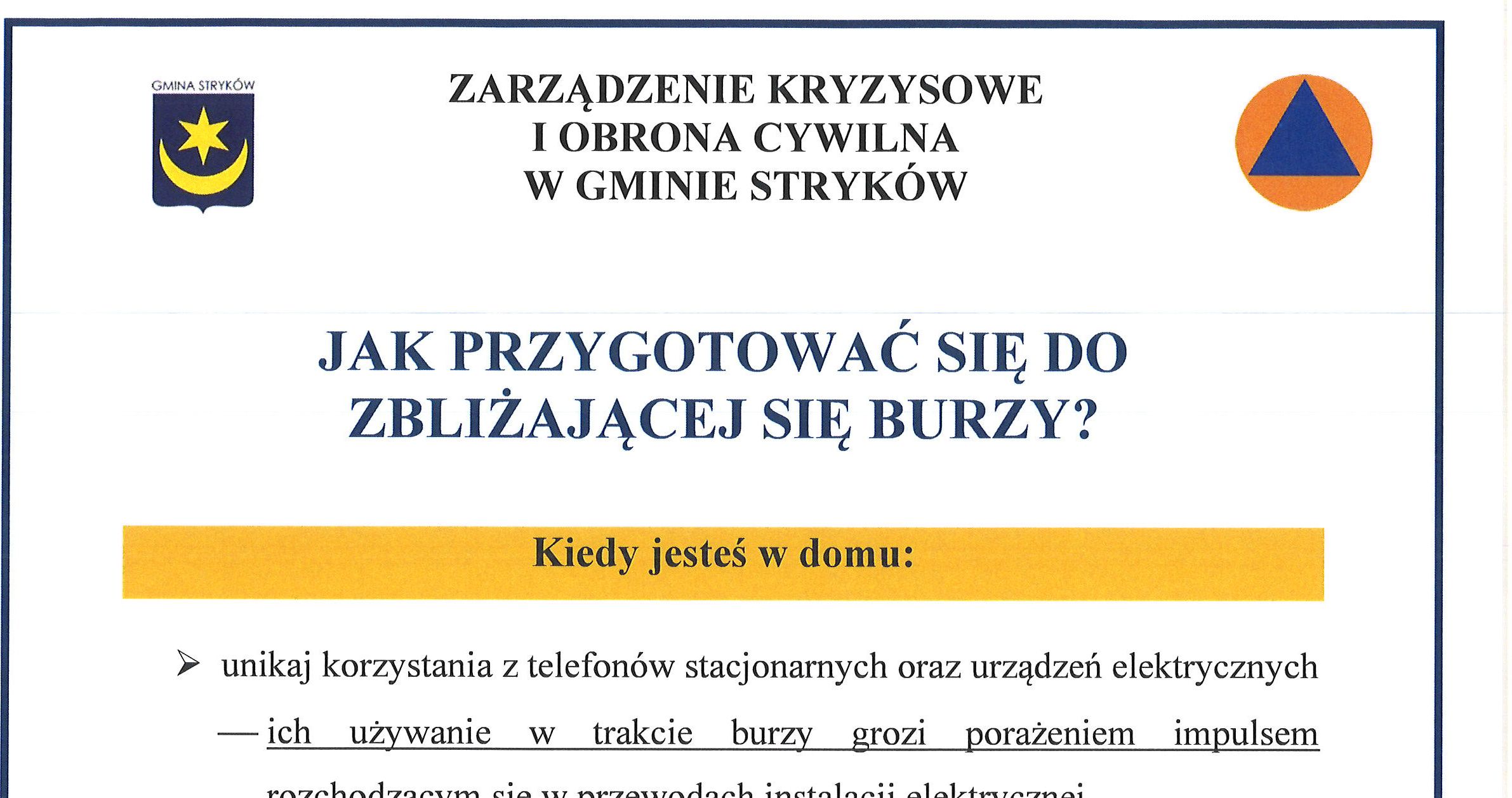 Jak przygotować się do zbliżającej się burzy?