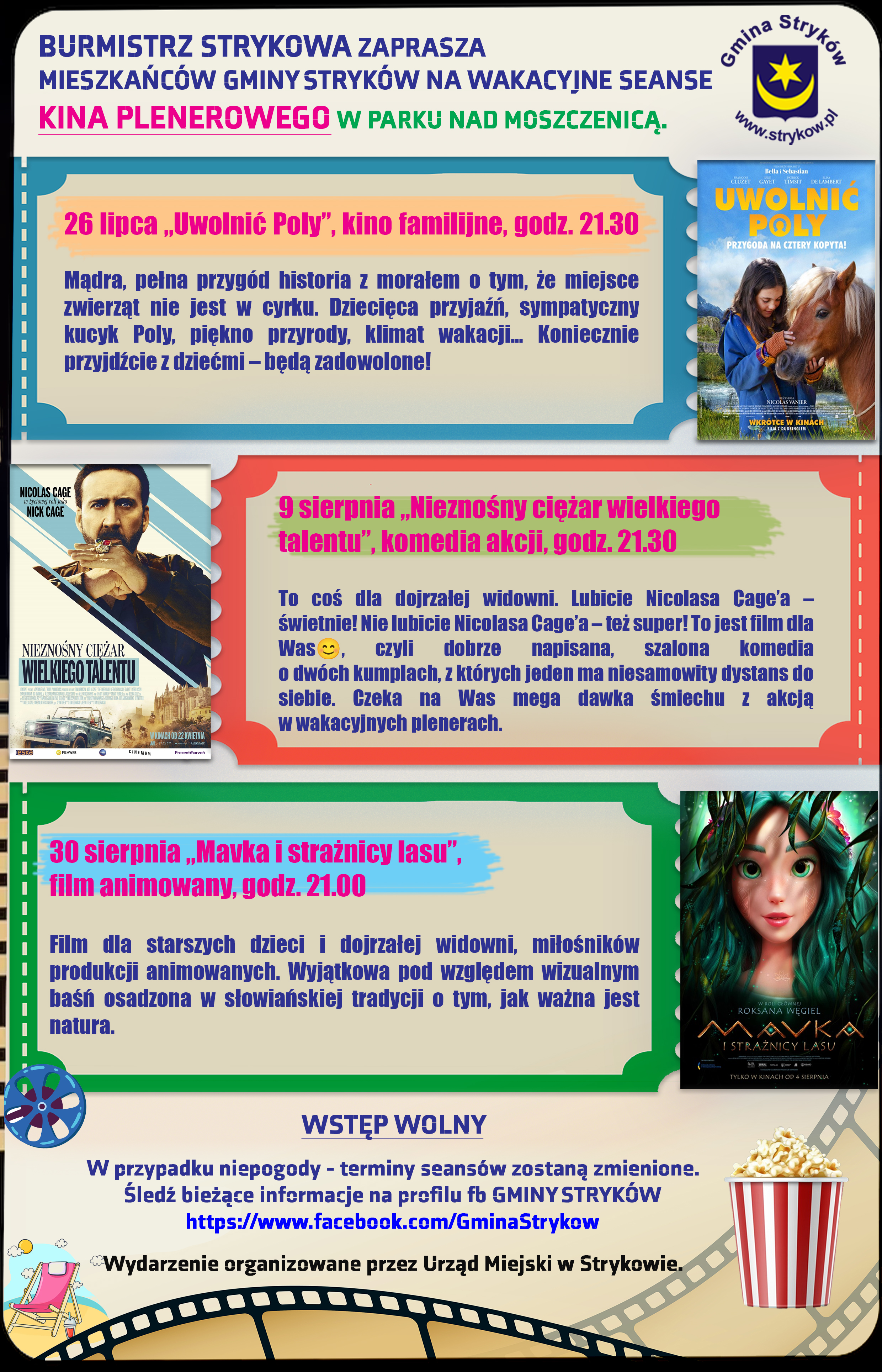 Kino plenerowe - zapraszamy!