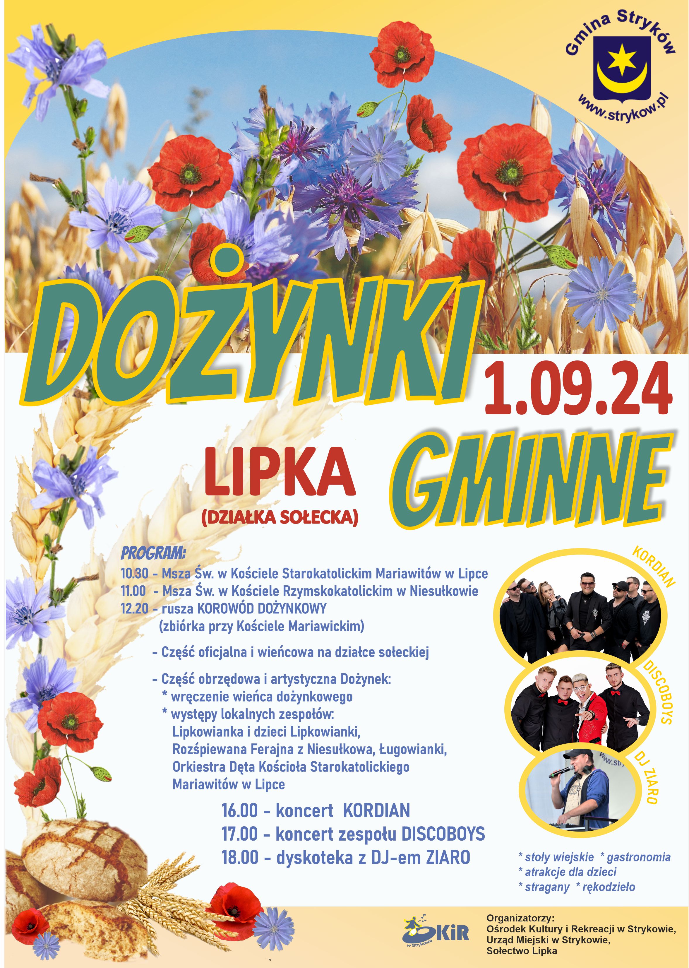 W niedzielę Dożynki Gminy Stryków